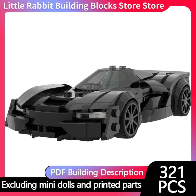 Popular Game Model MOC Building Bricks Concept Top Tier Sports Car Modular Technology Children Holiday Gifts Assemble Toys Suit