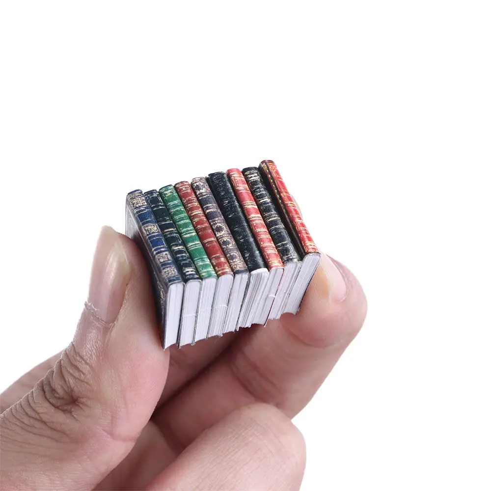 

Pretend Play Vintage Retro European Style Miniature Mini Books Notebook Dollhouse Decoration