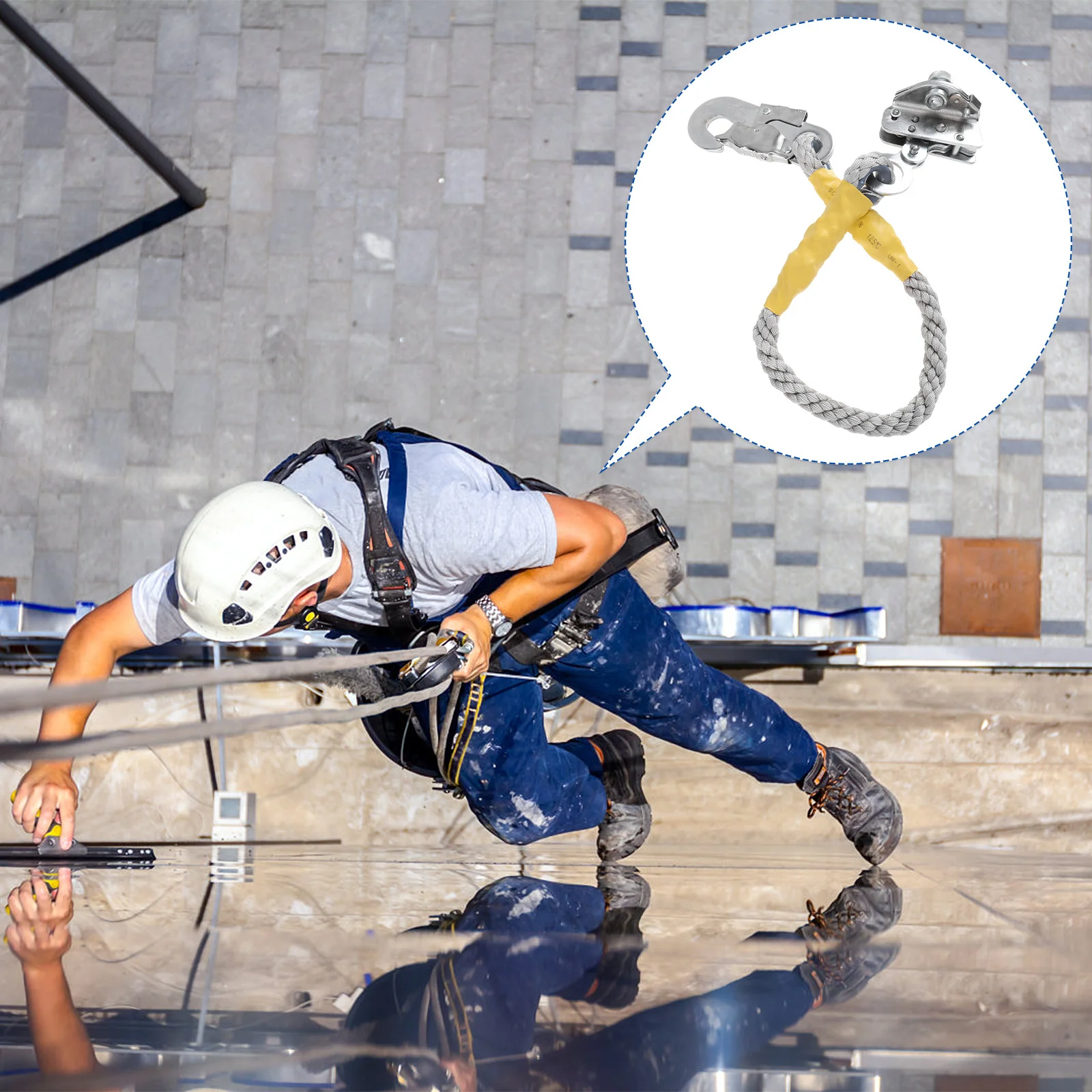 

Anti-Falling Self-Locking Tool High-Quality Steel Climbing Safety Lock Easy Install Practical Durable Safety Rope Lock