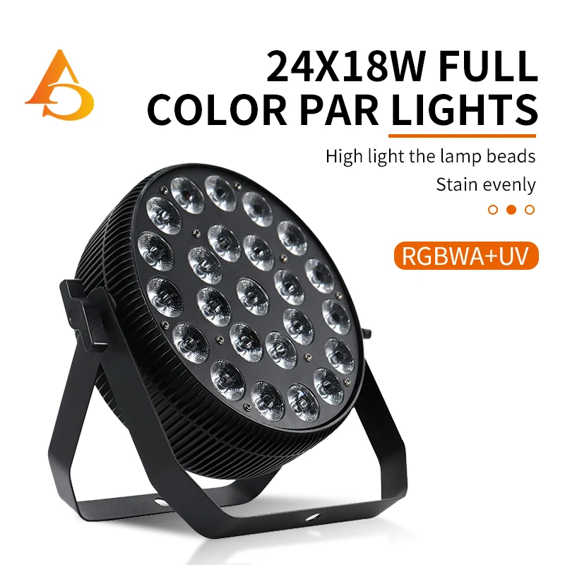 

DMX24x18w Led Par Светильник RGBWA UV 6 в 1, сценический плоский Par Светильник RGBW/RGBWA UV 4 в 1/6 в 1