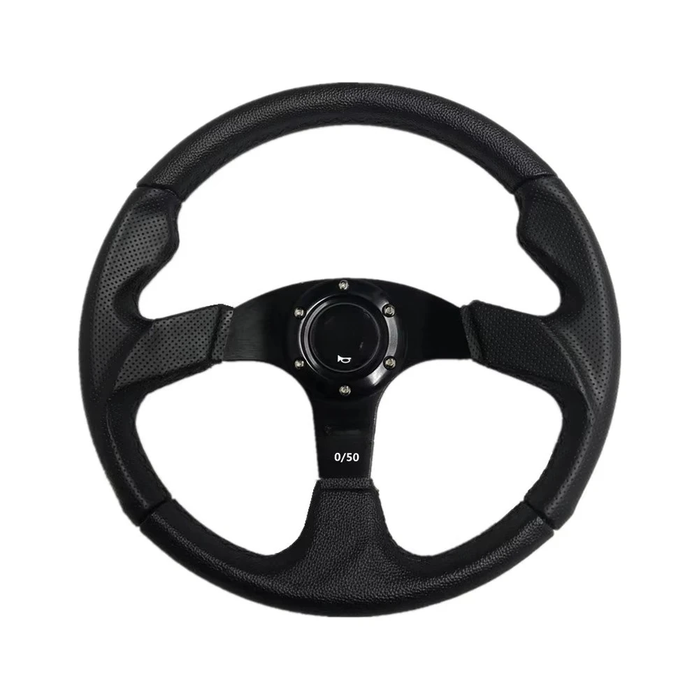 High Quality Custom logo Leather Steering Wheel Car Use