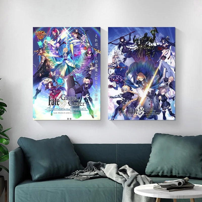 Fate Grand Order Japanese Classic Anime Character Hd Picture Living Bedroom Home Decor Cartoon Art Canvas Painting Posters Gift