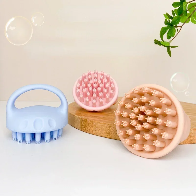 Hair Scalp Massager Shampoo Brush Soft Silicone Massager Body Head Meridian Acupoint Therapy Comb Massage Spa Health Care