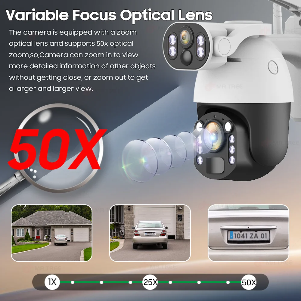 4G SIM Solar Energy Surveillance Camera 4K 50X Zoom Dual Lens Outdoor 10MP Wifi security PTZ Humanoid Tracking CCTV IP Cameras