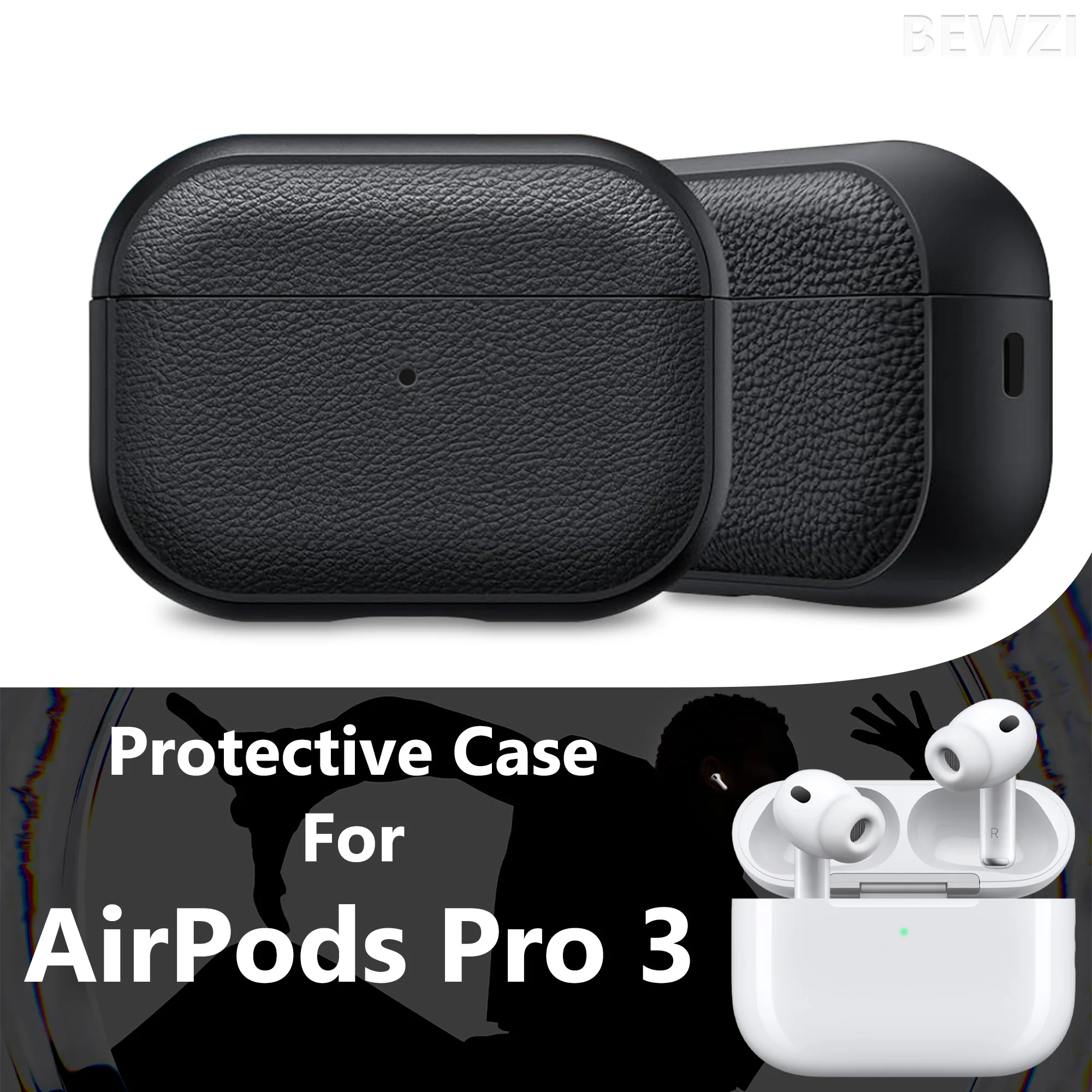For AirPods Pro 3 Protective Case, Scratch-resistant and Drop-proof Hard Protection Case With 2 Lanyards for AirPods Pro 3 Case