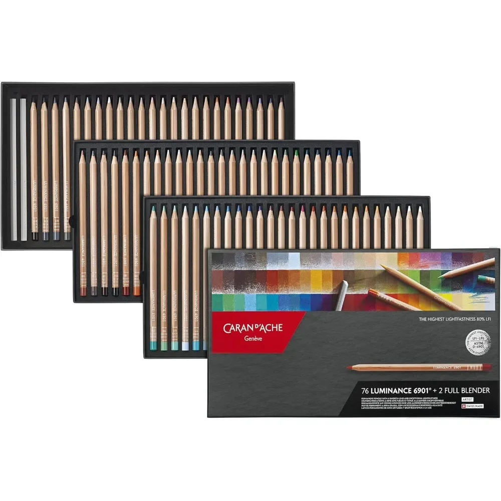 

Good Caran d'Ache Luminance 6901 Clr Pncl Set 76 Artist Rng