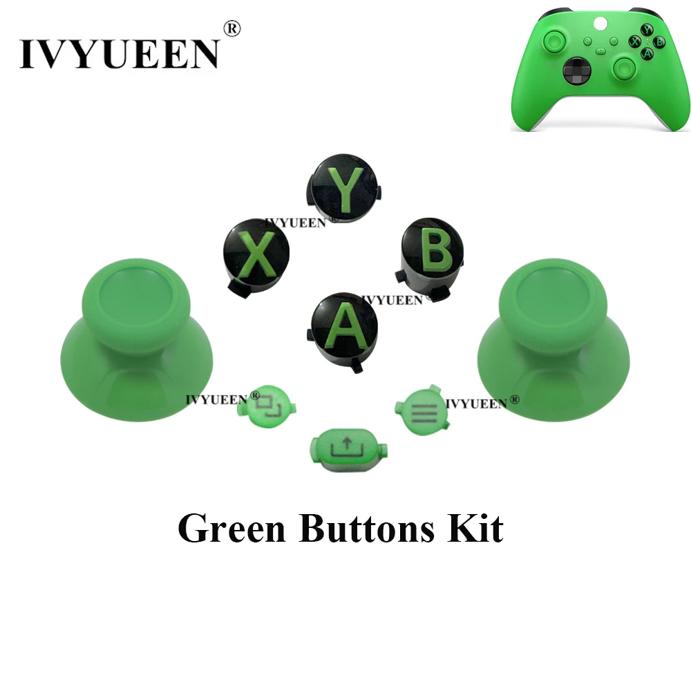 IVYUEEN for XBox Series X S Core Controller Thumbsticks ABXY View Menu Share Buttons Mod Kit Replacement Gamepad Repair Parts