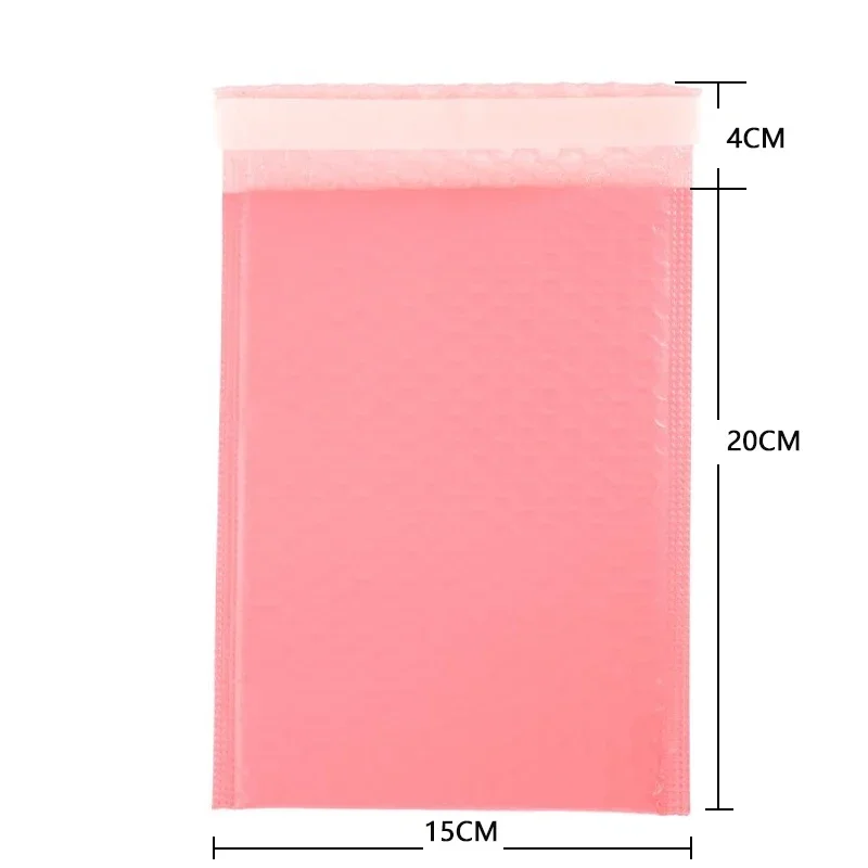 Fotografia 4: 100 unidades de envelopes acolchoados rosa com bolhas de ar, envelopes autoadesivos para livros e revistas, sacolas para presentes.