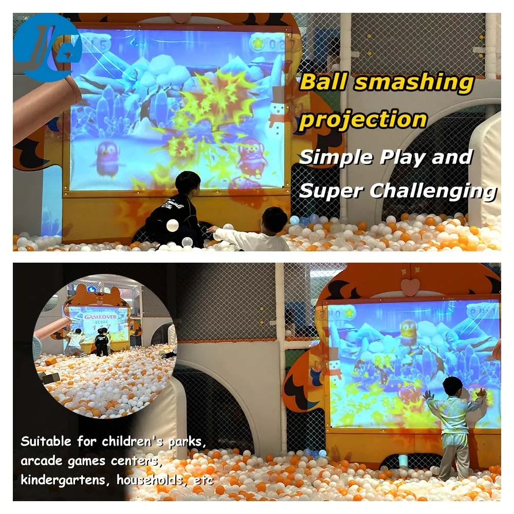 NEW 70+games Ball Interactive Projector Indoor Interactive Wall Projection Amusement for Kids
