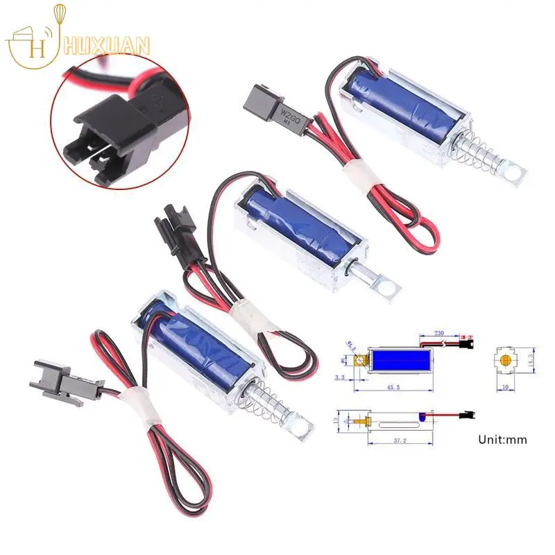 SM0537 Electromagnetic Lock DC 6V/12V/24V Magnetic Lock Electric Lock 1.5A/2A/1A Lock Linear Solenoid