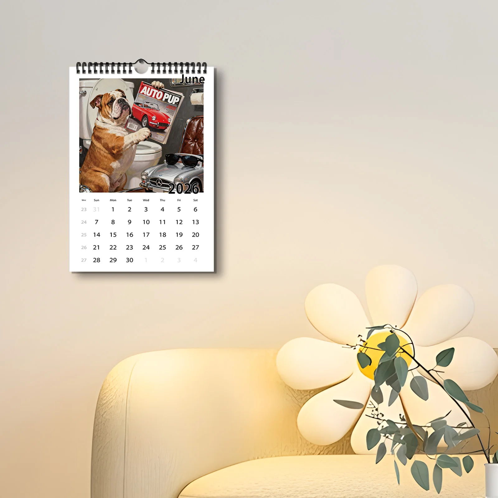 1 قطعة 2026 A4 تقويم الحائط ، تقويم الحائط الكبير ، كلب أليف ، 12 أنماط رائعة مختلفة ، مثالية للمنزل والمكتب والمدرسة والسفر