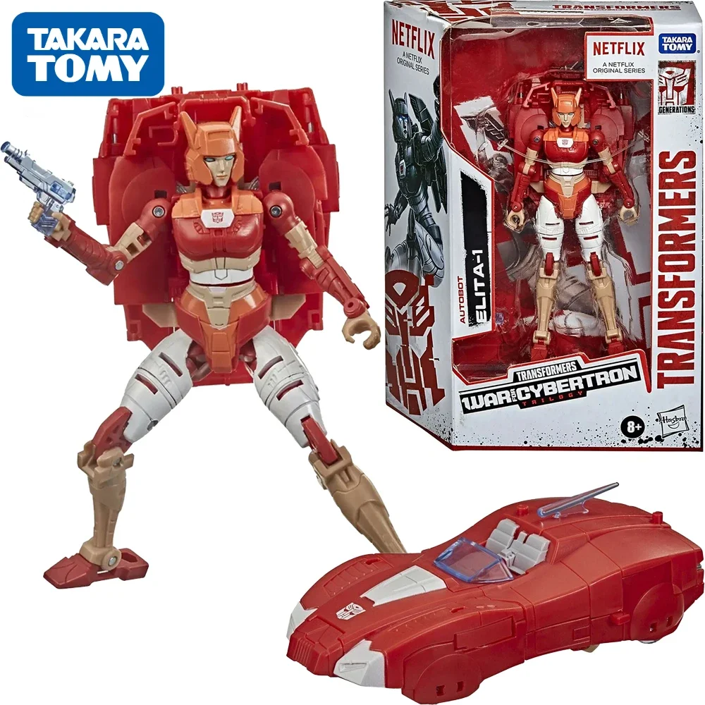 In Stock Takara Tomy Transformers War for Cybertron Series Elita One Action Figure Collectible Model Toy Birthday Gift 13cm