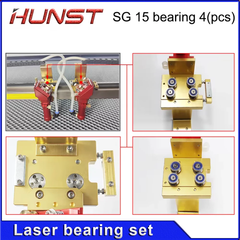 HUNST U الكرات الأخدود العميق SG15 مع مسامير تثبيت مجانية صف مزدوج مصغرة بكرة نقل عجلة غريب الأطوار