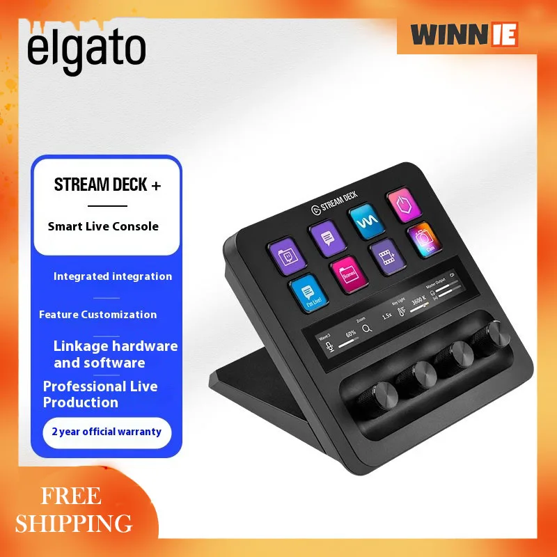 Elgato Stream Deck + Live Broadcast Guide Switching Station Visual Keyboard Mini Streamdeck Pc Accessories For Win/mac Boy Gift