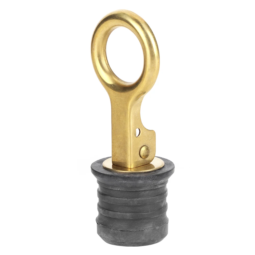 

Brass Rubber Snap Tight Boat Drain Plug Marine Boat Accessories For 1-1 / 4in Holes For bilge bottom beam seawall bait Livewell