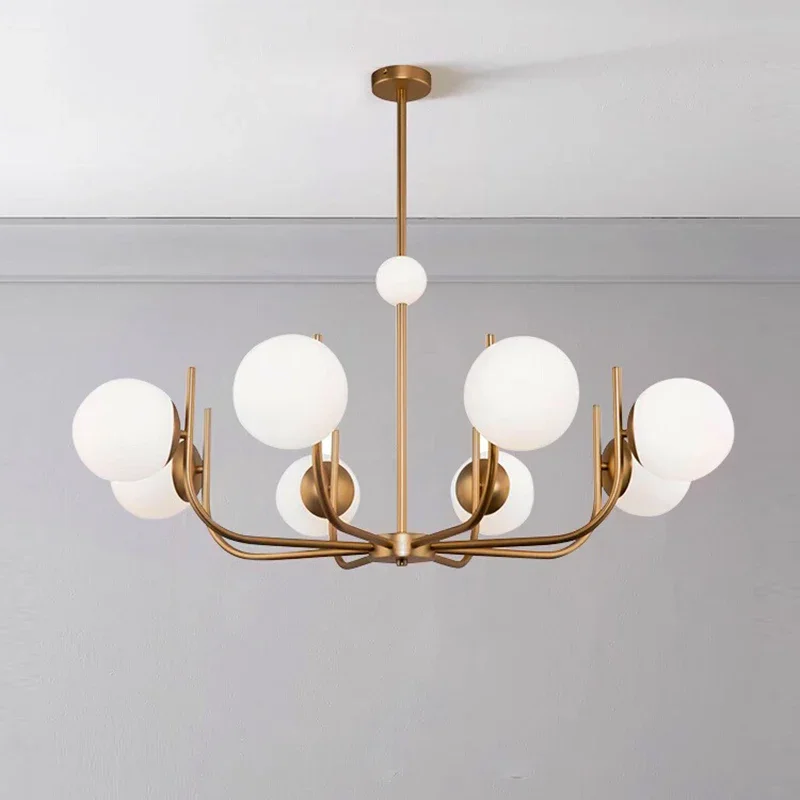 

Nordic luxury living room pendant light glass ball lampshade hotel modern home decoration LED lights restaurant indoor lighting