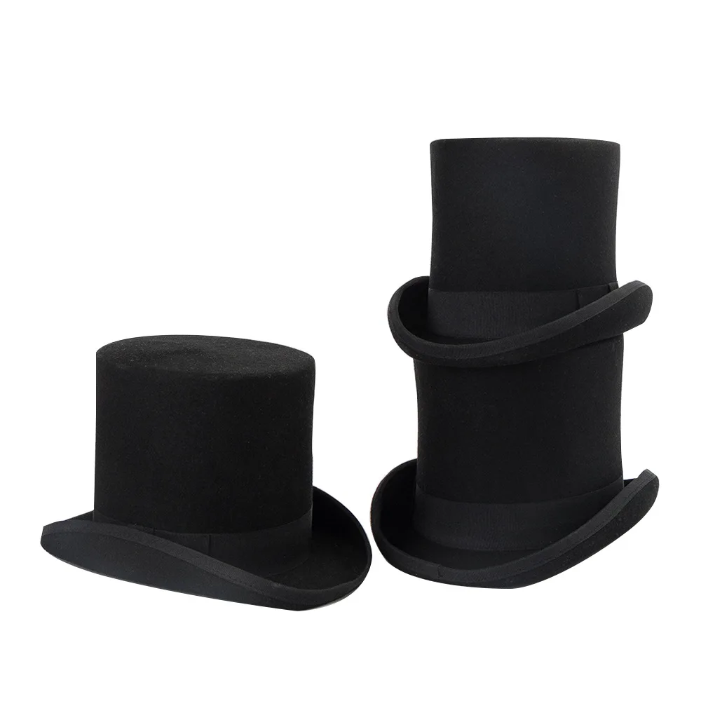 Mistdawn 17 سنتيمتر 100% ورأى الصوف سمور عالية أفضل قبعة توبر ديربي اسطوانة قبعة للنساء الرجال جنون حتر زي حفلة قبعة الساحر