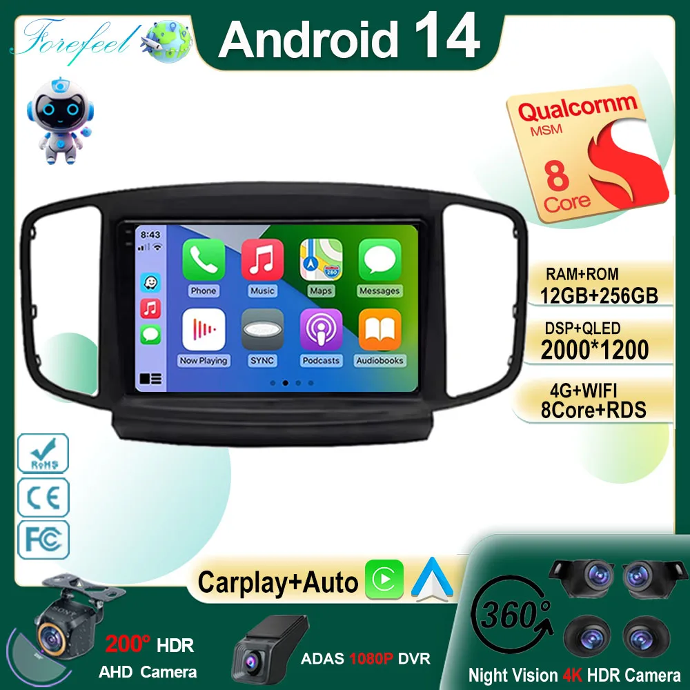 Android For Foton Tunland E7 Savanna 2019 Car Auto Radio Multimedia Video Player Carplay GPS Navigation Screen Stereo Monitor BT