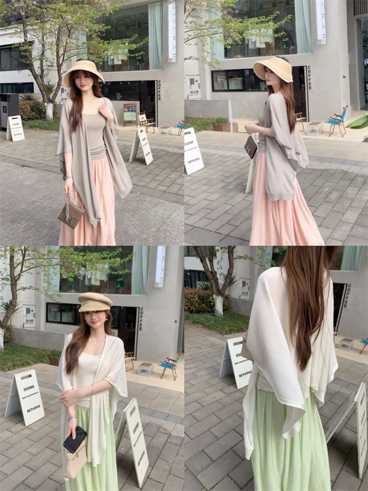 

Outsider Lyocell Silk Wrap Cardigan Versatile Air Conditioning irt Summer 2025 Women's Faion Set Casual Work orm