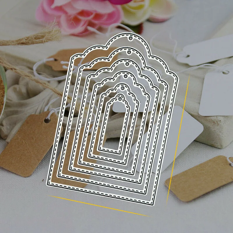 DIY Layering Label Metal Cutting Tag Cutting Die Cut Craft Dies Scrapbooking New Stamps and Dies 2020 Card Making Crafts