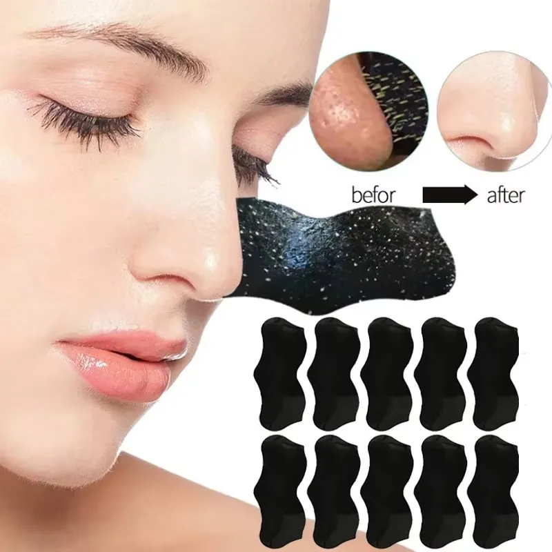 10/20/30Pcs 코 블랙 헤드 리무버 스트립 딥 클렌징 수축 모공 여드름 치료 마스크 블랙 도트 모공 스트립 페이스 스킨 케어