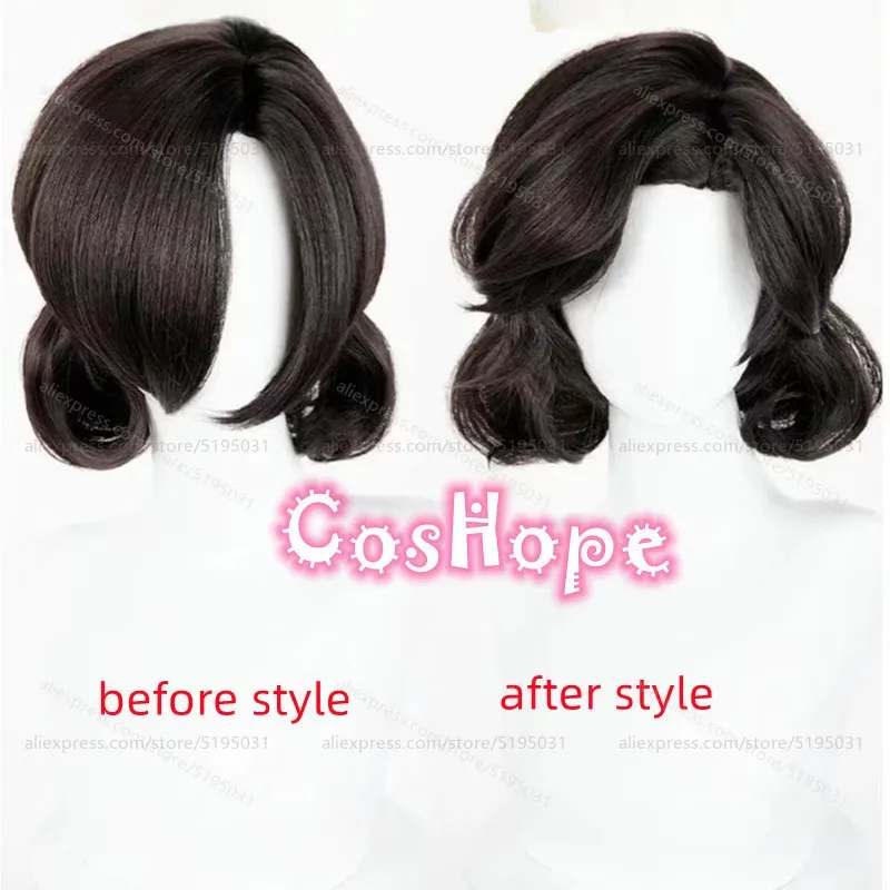 كاندي 2025IDV أنثى راقصة مارغريثا زيل 33 سنتيمتر شعر مستعار أسود قصير تأثيري أنيمي مقاومة للحرارة بيروكات صناعية لشركة