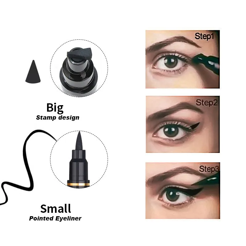 Big Seal Stamp Liquid Eyeliner Waterproof Long Lasting Eye Liner Pencil Quick Drying Not Bloom Natural Eyeliner Cosmetic Tools