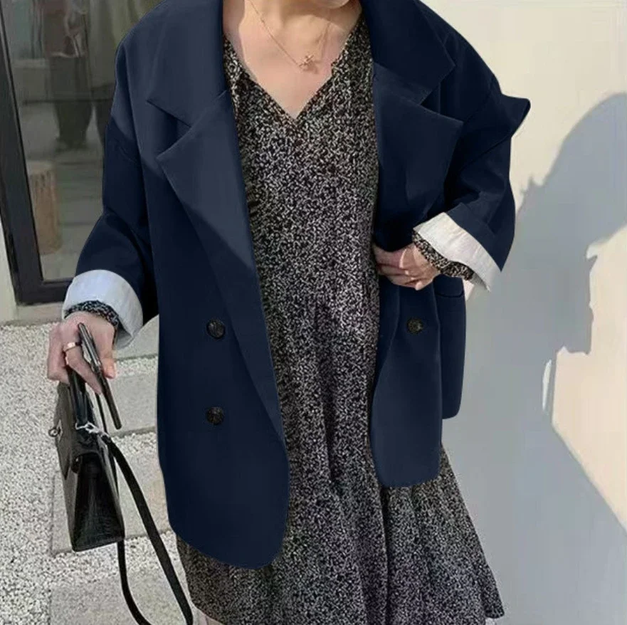 Neue Frühling-Herbst-Damen-Blazer, lockere Passform, koreanische Mode, Vintage-Blazer, Anzugjacke, elegante Damenmäntel, Streetwear, Damenbekleidung – Detail 19