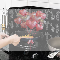 2Pcs Anti-Splashing Stove Oil Baffle Plate Aluminum Kitchen Cooker Shield Cooking Frying Oil Splash Guard Microwave Oven Covers