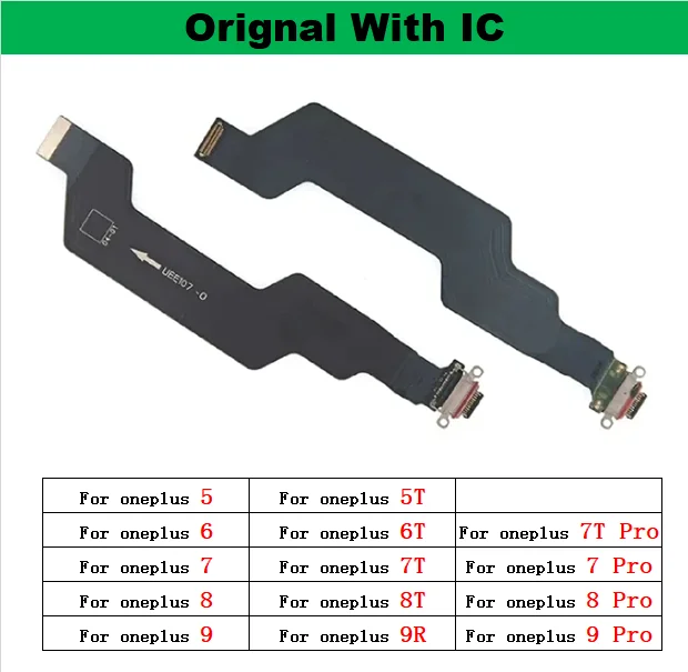 

For Oneplus 5 A5000 5T A5010 6 6T 7 7T 8 8T 9 Pro 9R USB Charging Port Dock Charger Plug Connector Board Flex Cable