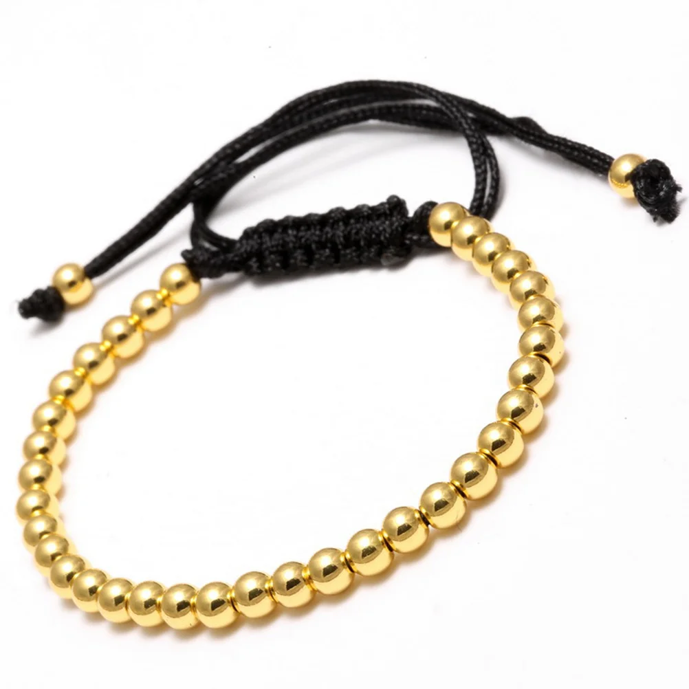 

Adjustable Lightweight Copper Weaving Bead Bracelet Fashion Travel Home Gift for Family and Friends Weaving Bracelet