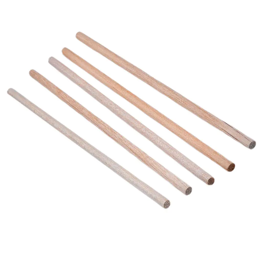 Round Wood Balsa Rod para DIY, Architectural Model Material, Conjunto de 5 Rod