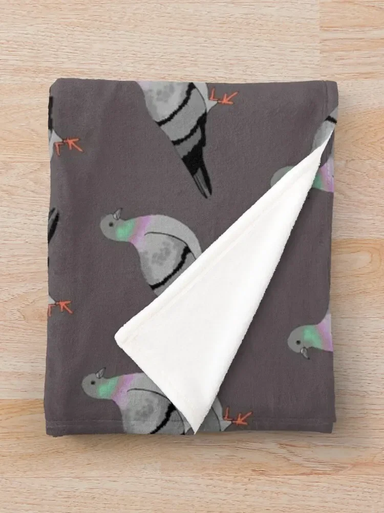 Pigeon walk Throw Blanket Personalized Gift Fluffys Large blankets ands Hairys Blankets
