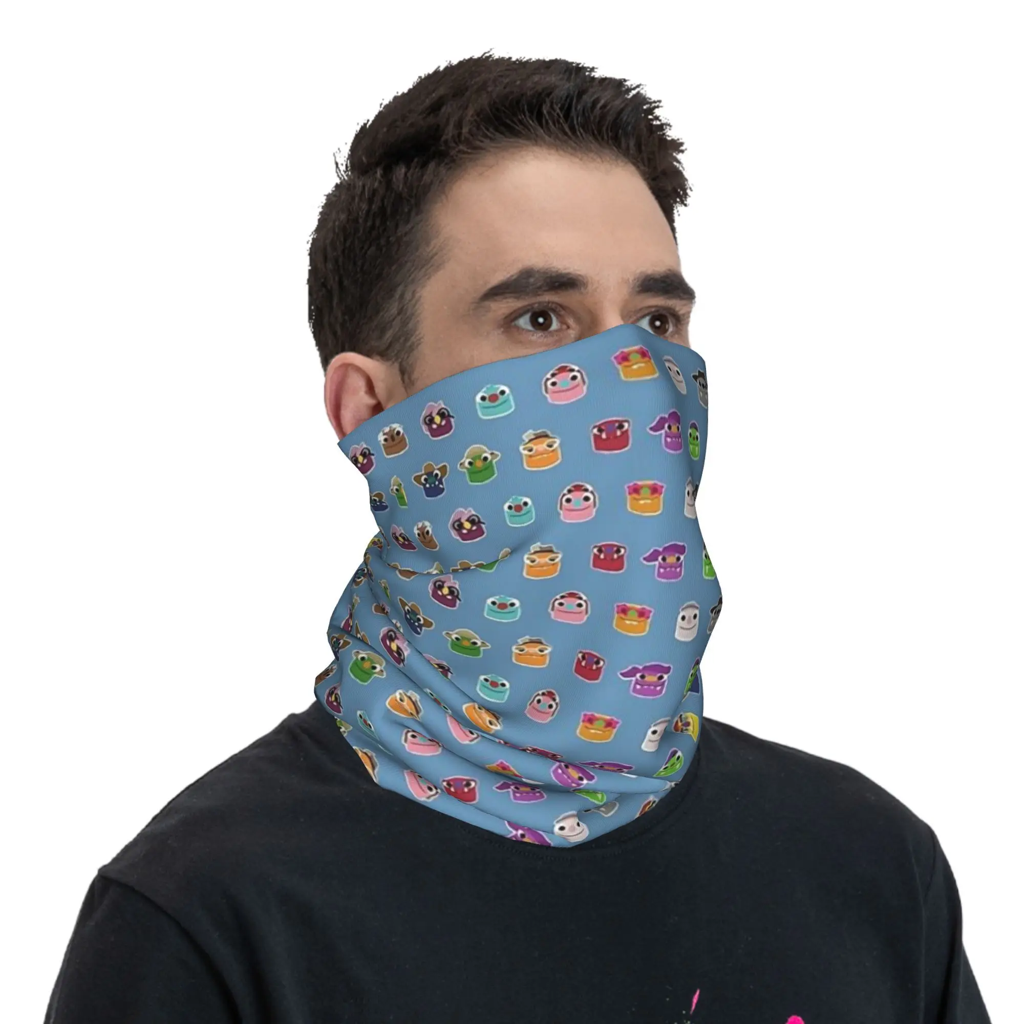 Bugsnax 6 Bandana Neck Gaiter Printed Mask Scarf Multi-use Balaclava Hiking Fishing Unisex Adult Breathable