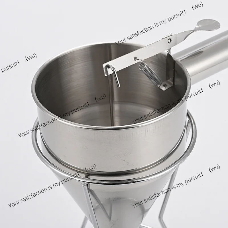 stainless steel funnel with lid, commercial octopus little prince funnel, large diameter handheld batter funnel
