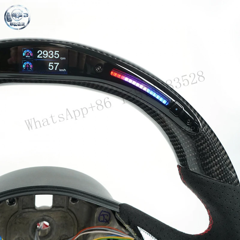 Suitable for Abbas, carbon fiber custom LED display screen steering wheel can be connected