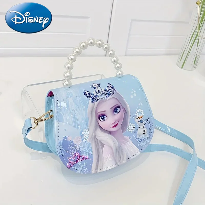 

Disney 2026 New Kindergarten Girl Frozen Princess Shoulder Bag Children Cartoon Elsa Handbags Travel Crossbody Bag