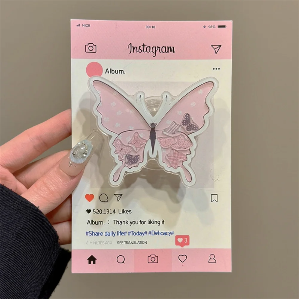 

Корейская анимированная пленка, зыбучий песок, зажим-бабочка, держатель Tok, универсальный держатель для телефона, кольцо-держатель для телефона