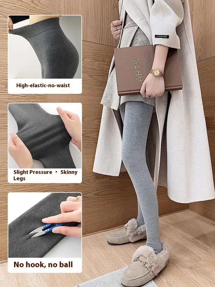Spring and Autumn New Bottoms Female Autumn and Winter Padded Thickened Pantyhose Warm Cotton Pants Pantyhose Fall Pants