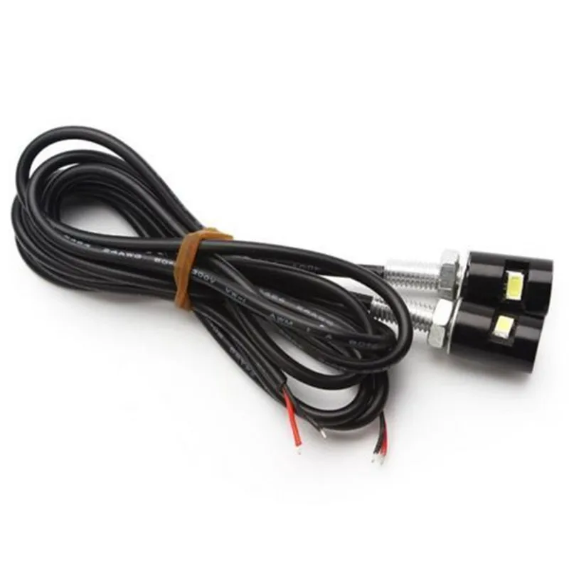 Black LED License Plate Bolt Lights Motorcycle Cruiser Touring Cafe Racer Bobber