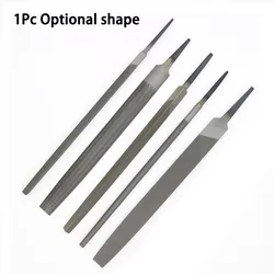 1pc 6Inch 150mm Steel Files Set Handleless Flat/Round/Half Round/Triangle/Square Shape For Filing Holes Corners Groove Hand Tool