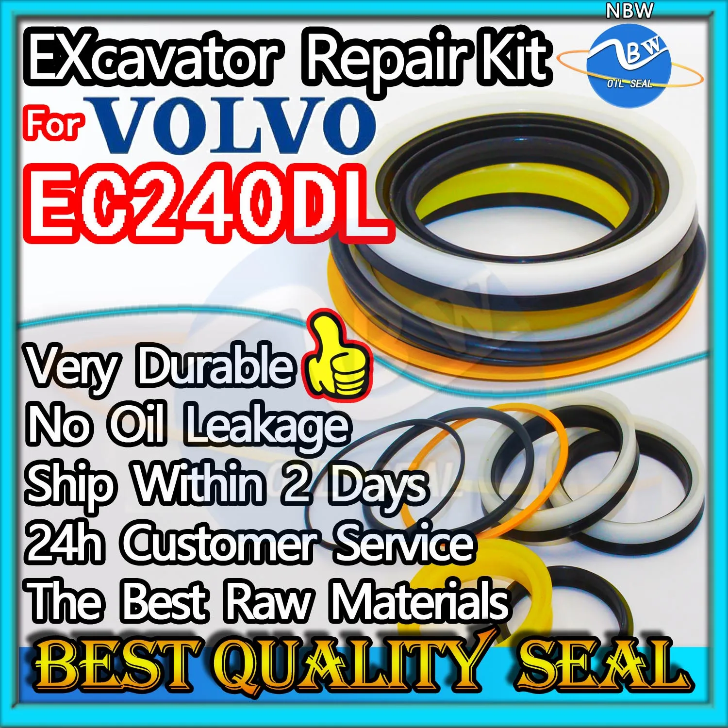 

For VOLVO EC240DL High Quality Oil Seal Kit Excavator Repair Center Joint Gasket Nitrile NBR Nok Washer Skf Service Track Spovel