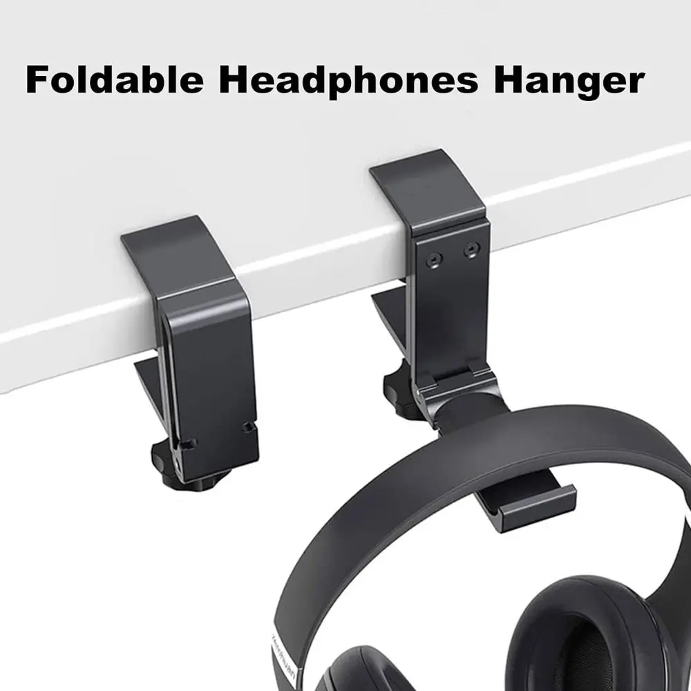 Portable High-quality Headphone Holder No Punch Adjustable Earphone Stand Foldable Universal Headset Hook