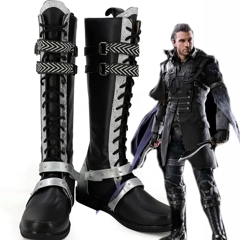 Final Fantasy XV FF15 Nyx Ulric Cosplay Shoes Long Boots Custom Made Any Size