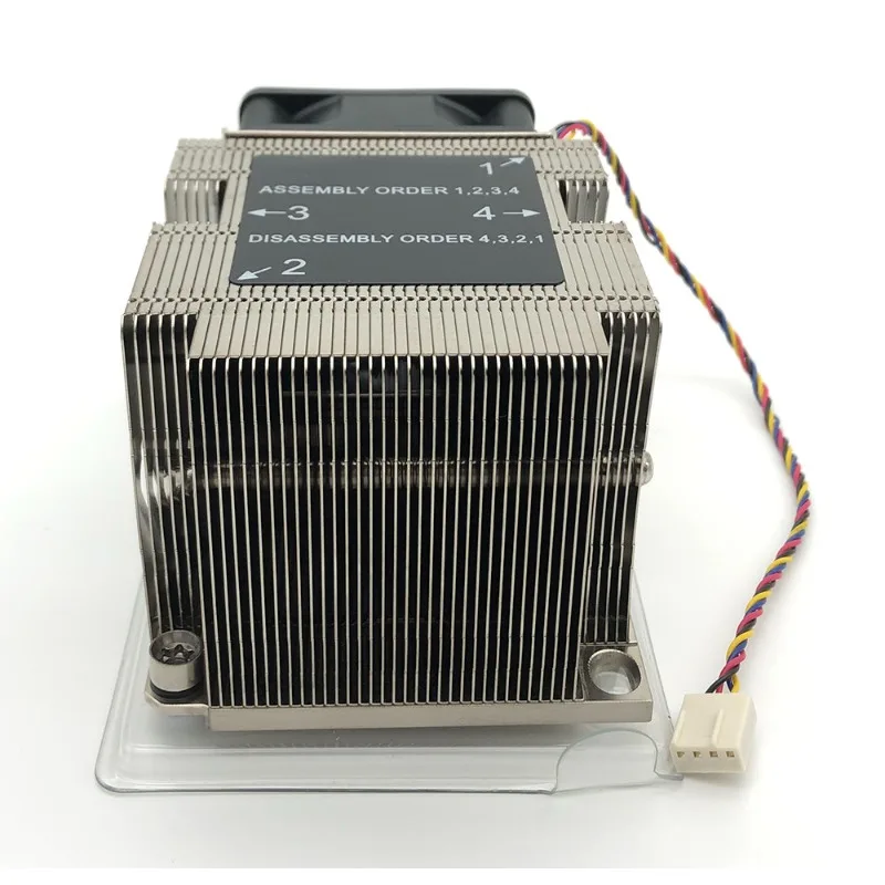 LGA3647 rectangular 2U3 heat pipe active server radiator temperature control fan