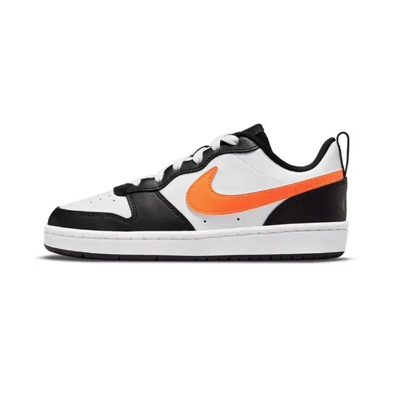 【Personalizar】Nike Court Borough Sapatos de skate femininos de cano baixo tênis brancos BQ5448-115