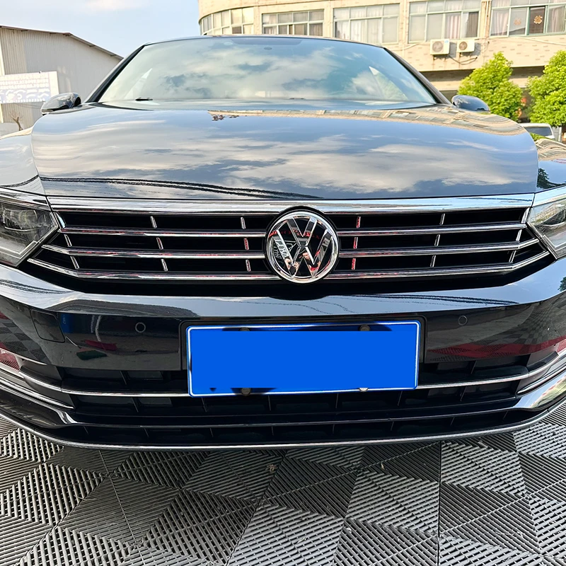 Front Grille High Gloss Chrome Decorative Strip For VW Passat B8 Variant 2015 2016 2017 2018 2019 Chrome Plated Bright Strip