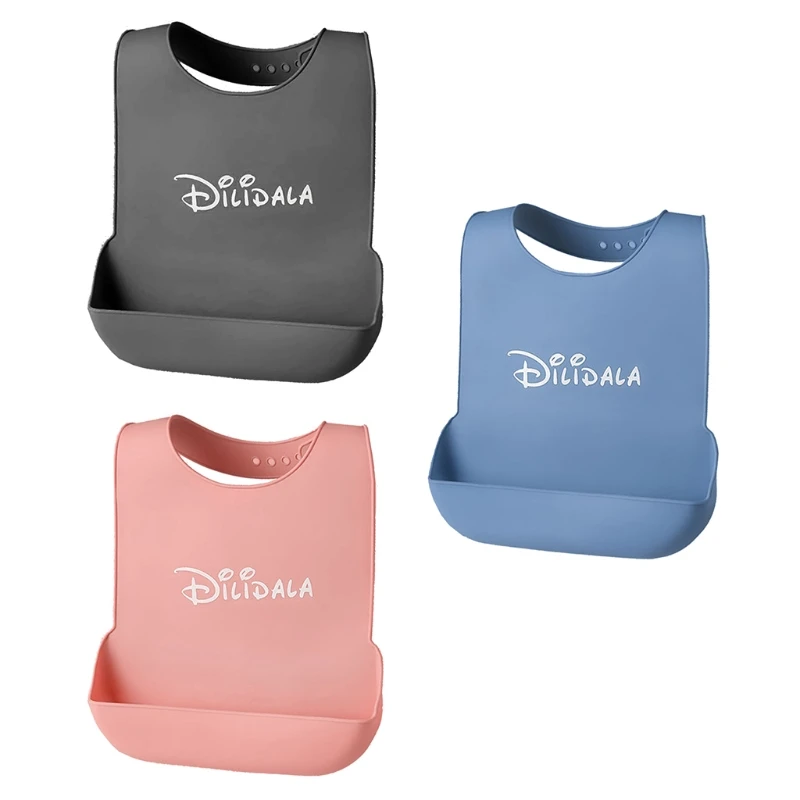 

Silicone Bib Catcher Pocket Bib Elderly Aged Senior for Citizen Silicone Bi New Dropship