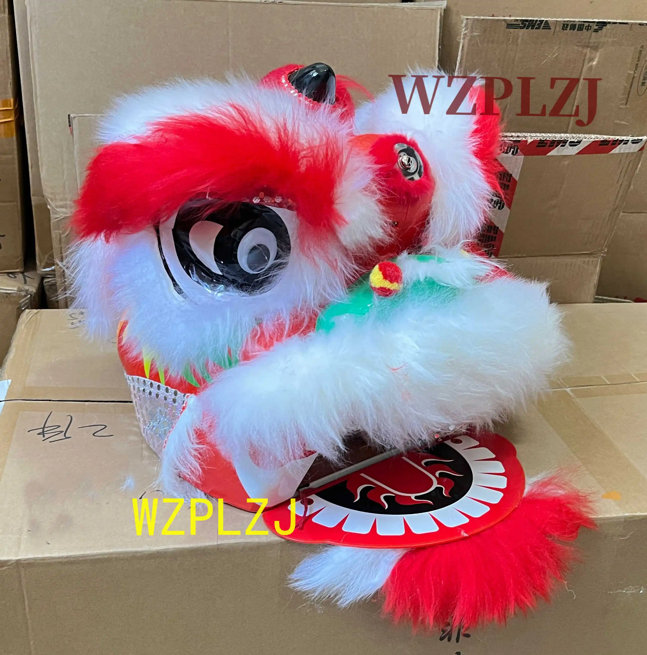 Game Children 14 inch Lion Dance Costume Pupil 5-12 Age Kid Boy Girl   Party Sport Park Game Outdoor Even Mascot
