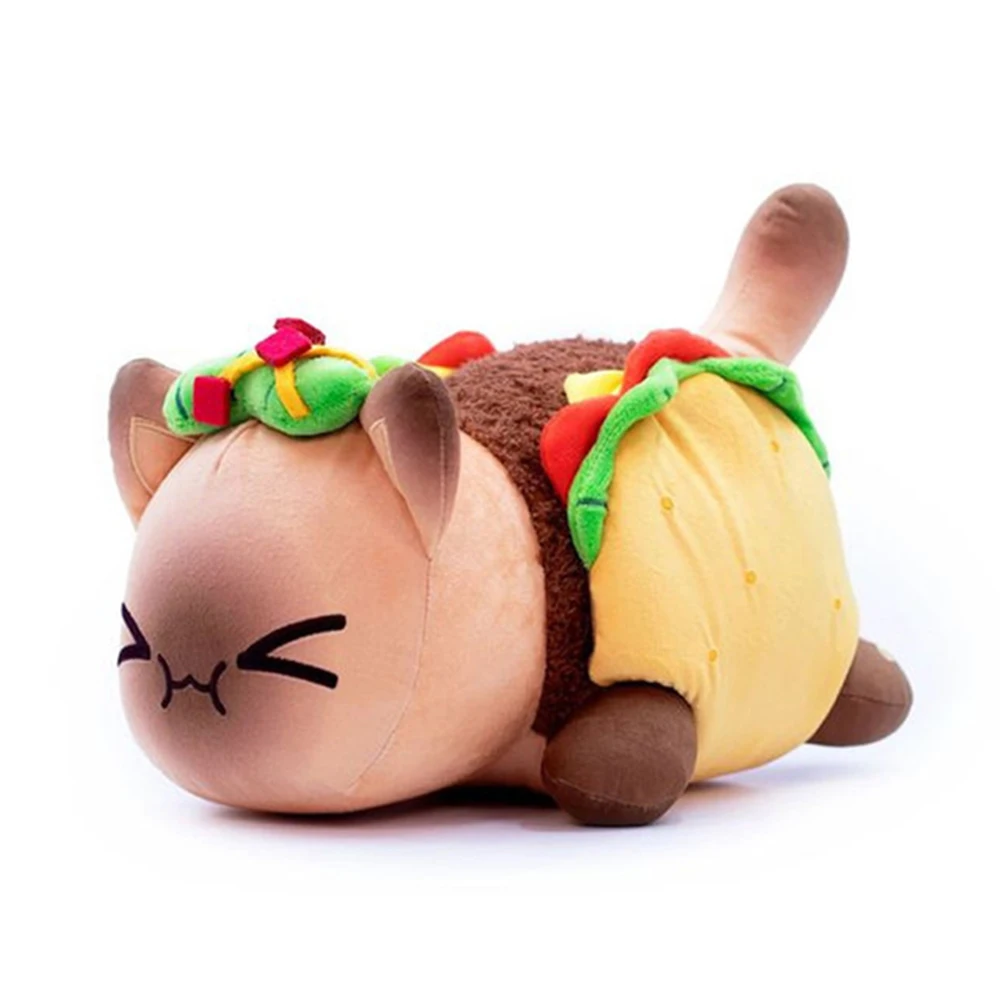 Meemeow Aphmau Plush Meemeows Food Cats Plushie Bunle Ahpmau French Fries Burger Pillow Plush Toys Kawaii Cute Plushy Cats Doll